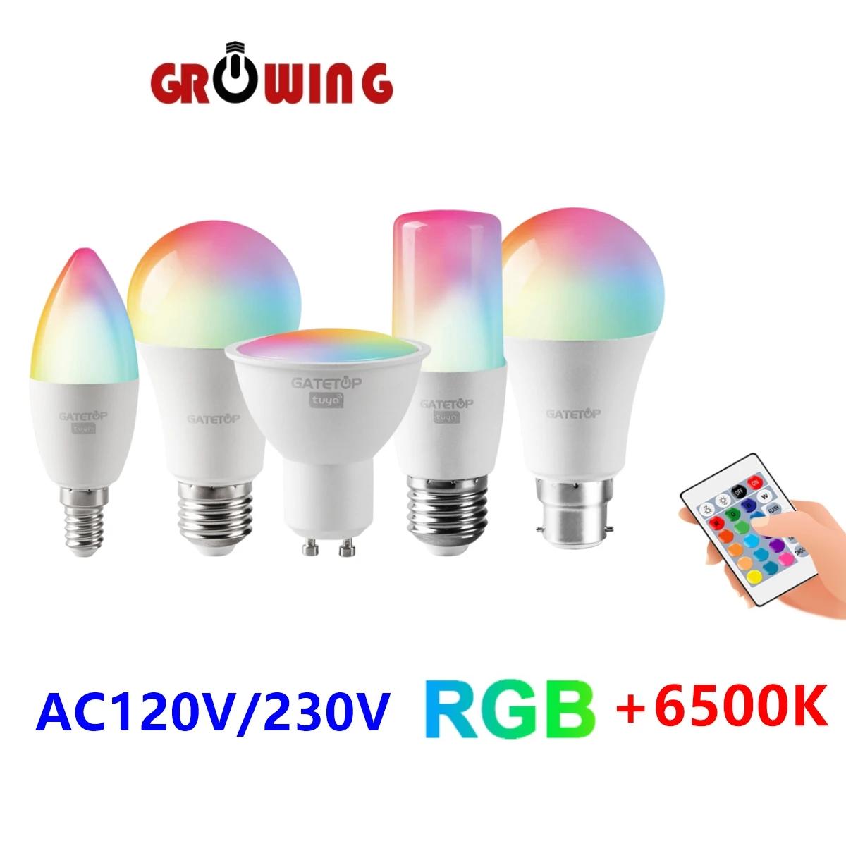 LED RGB  ƮƮ , IR  LED Ʈ RGBW , Ȩ , E27, E14, GU10, B22, AC120V, 230V,  LED, 6W, 10W
